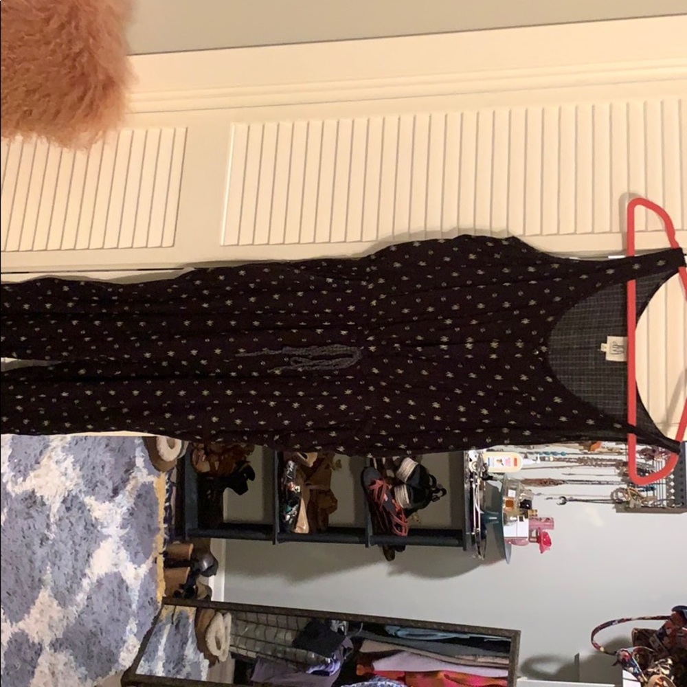 Anthropologie navy jumpsuit